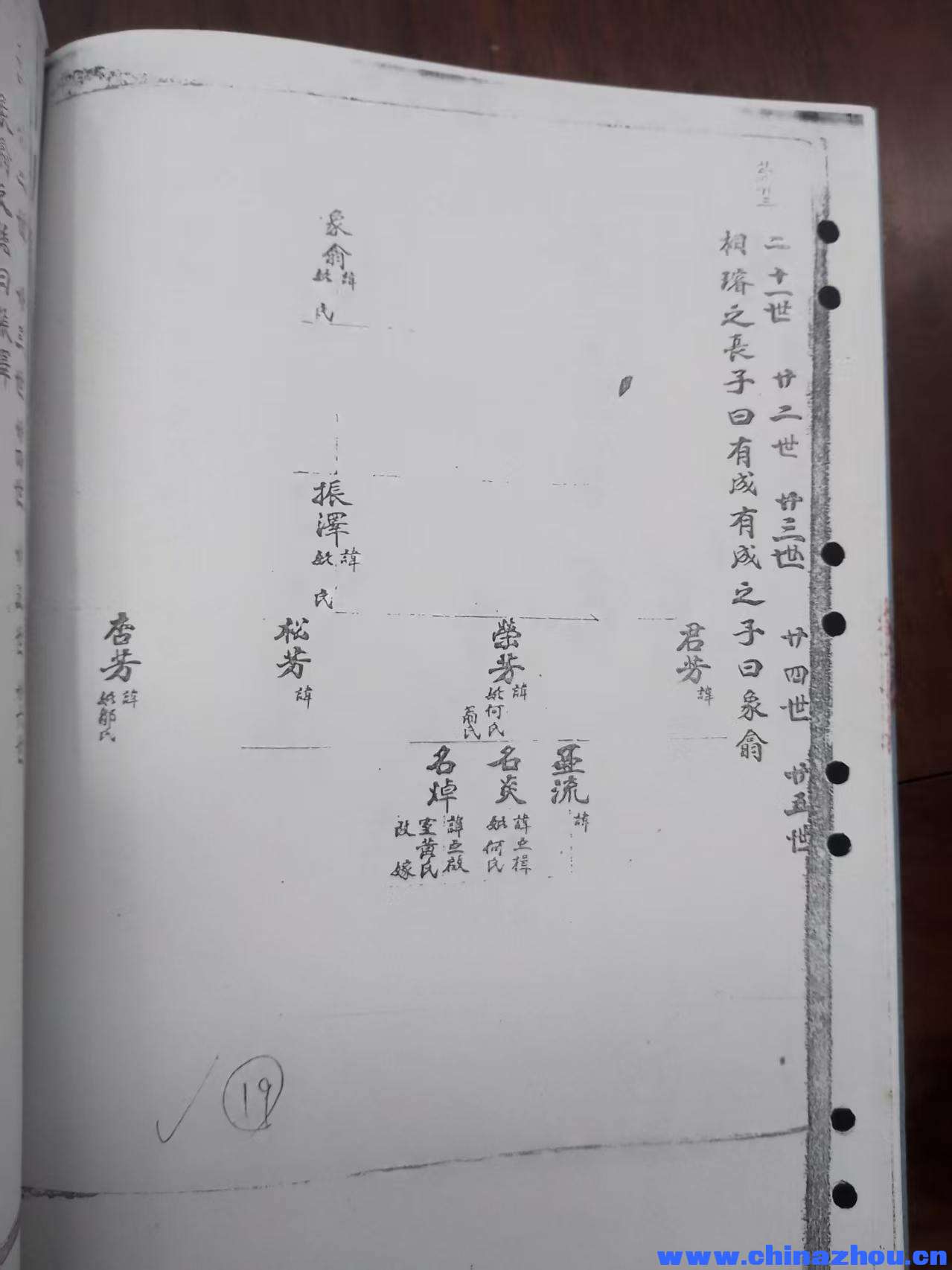 周瑞寧家譜