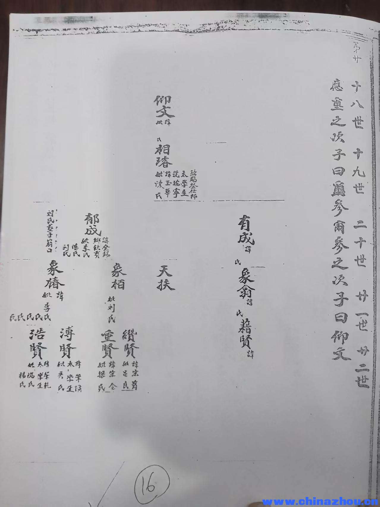 周瑞寧家譜